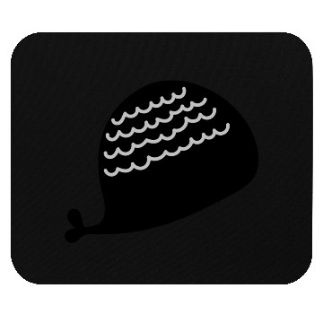 Discover Lonely Black Whale In The Ocean Mouse Pads