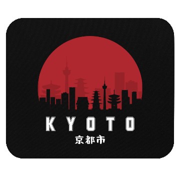 Discover Kyoto Typography Mouse Pads - Urban Statement