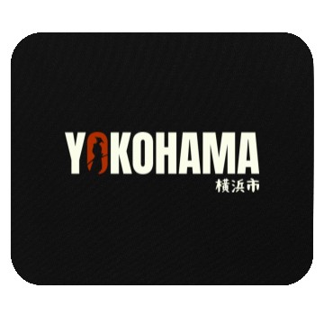 Discover Yokohama Typography Mouse Pads - Urban Statement