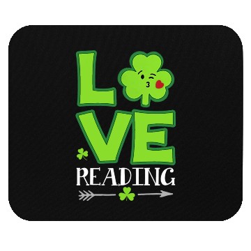 Discover Love Shamrock Reading Teacher Funny St Patricks Da Mouse Pads