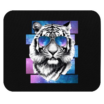 Discover Tiger Space Glasses Galaxy Sunglasses Vaporwave Ae Mouse Pads