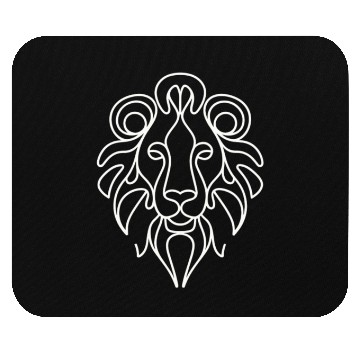 Discover one line design lion king Mouse Pads