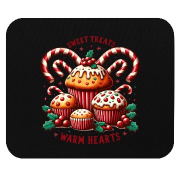 Discover Sweet Treats Vintage Christmas Muffins Baking Mouse Pads