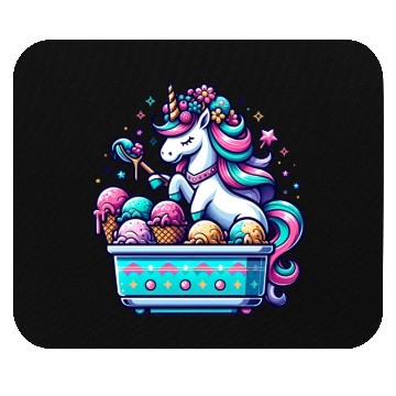 Discover Magical Unicorn Ice Cream Maker Mouse Pads
