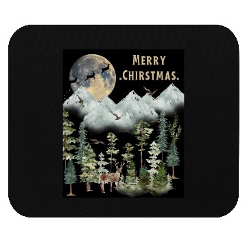 Discover Merry Christmas 2 black (2) Mouse Pads
