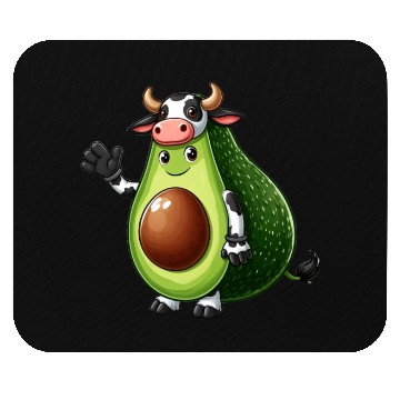 Discover Avocado cow Mouse Pads