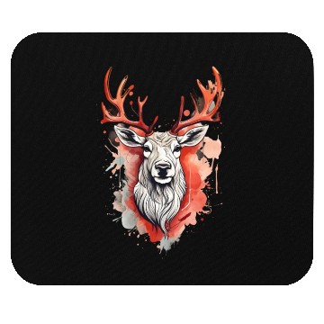 Discover Reindeer Sublime Antler Silhouette Top Mouse Pads