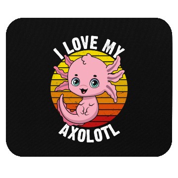 Discover I Love My Axolotl in Retro Mouse Pads