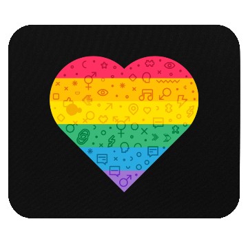 Discover Rainbow Heart Mouse Pads