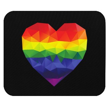 Discover Rainbow Heart Mouse Pads