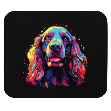 Discover Watercolor Colorful Cocker Spaniel Mouse Pads