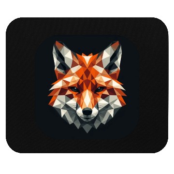 Discover Fox head polygon art Mouse Pads