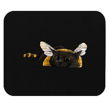 Discover Fuzzy Little Bumblebee Kitty Mouse Pads