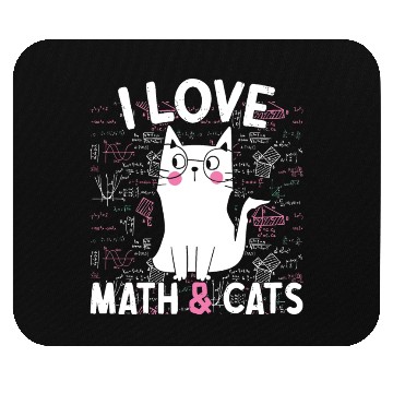 Discover I Love Math and Cats Feline Lover Mouse Pads