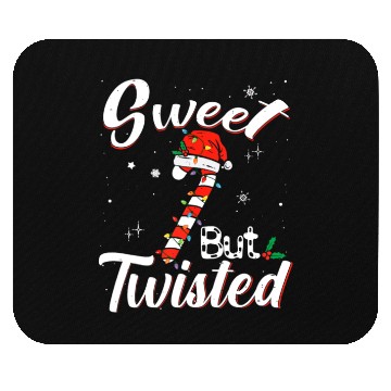 Discover Sweet But Twisted Funny Christmas Candy Cane Xmas Mouse Pads
