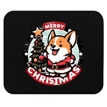 Discover Retro Christmas Corgi Gifts For Dog Lovers Mouse Pads