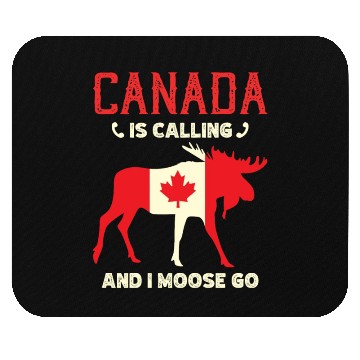 Discover Canada Moose Canadian Flag Maple Leaf Mouse Pads
