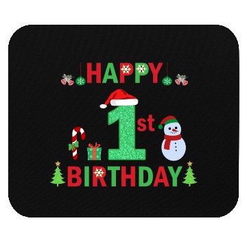 Discover First Birthday On Christmas Baby Bodysuits Mouse Pads