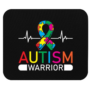 Discover Autism Warrior Autistic Ninja Spectrum Asperger Mouse Pads