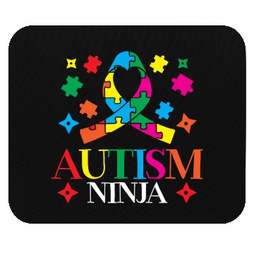 Discover Autism Ninja Asperger Syndrome Spectrum Autistic Mouse Pads
