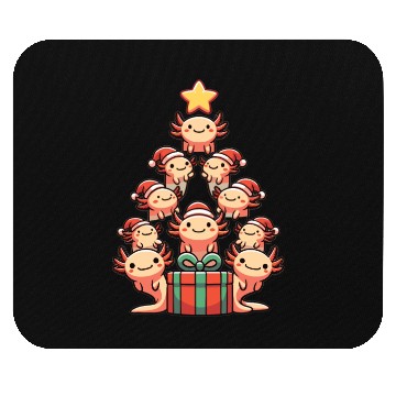 Discover Axolotl Christmas Tree Merry Christmas Mouse Pads