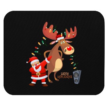 Discover Christmas Lights Dabbing Santa Dancing Rudolph Mouse Pads