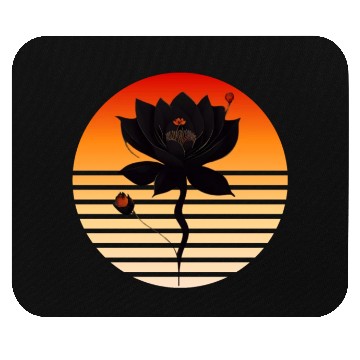 Discover Black rose with sunset colors Mouse Pads