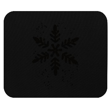 Discover Ink Stamp Style Snowflake Mouse Pads