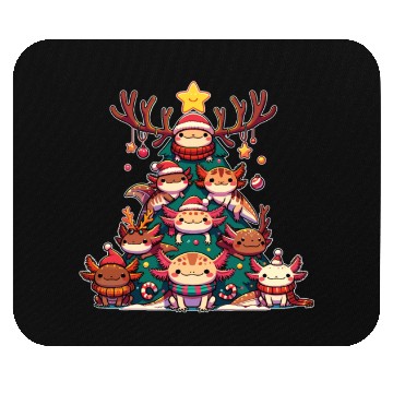 Discover Axolotl Christmas Tree Merry Christmas Mouse Pads