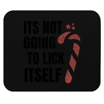 Discover Festive Candy Cane with Stars Illustration Mouse Pads