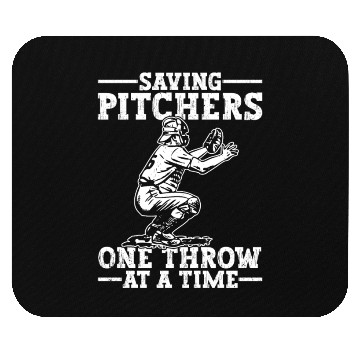 Discover Baseball Catcher Saving Pitchers Mouse Pads