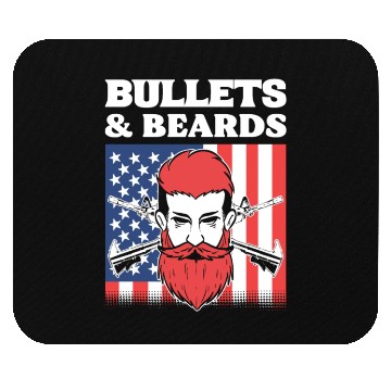 Discover Bullets & Beards Soldier or Army Gift Mouse Pads