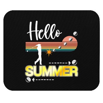 Discover Hello SUMMER Retro Summer Vacation Golf Lover Gift Mouse Pads