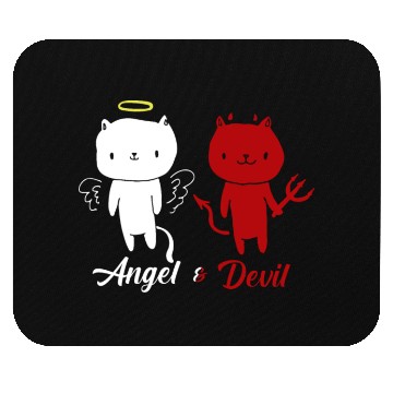 Discover Angel And Devil Cat Mouse Pads