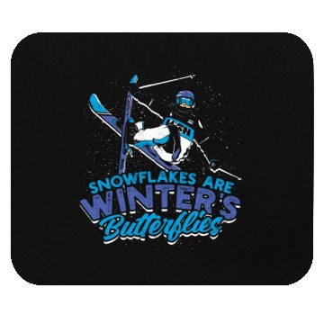 Discover Snowflakes are winter's butterflies - Ski Mouse Pads