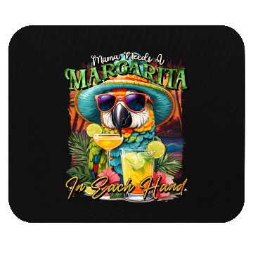 Discover Balanced Diet is A Margarita in Eachs Hands Parrot Mouse Pads