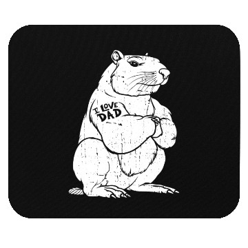 Discover Capybara Biceps Tattoo I Love Dad Mouse Pads