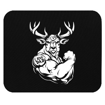 Discover Deer Biceps Tattoo I Love Dad Mouse Pads