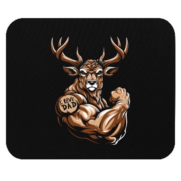 Discover Deer Biceps Tattoo I Love Dad Mouse Pads