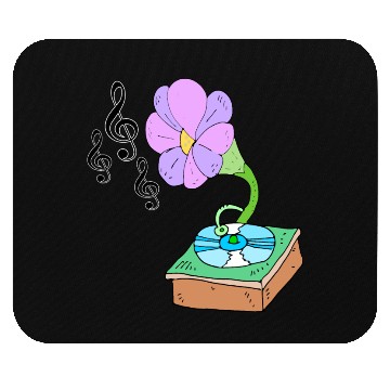 Discover Music Blossom Floreal Surreal Music Lover Design Mouse Pads