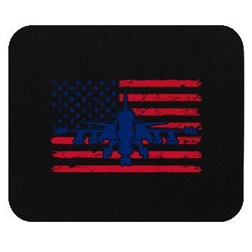 Discover US Flag Airplane Patriotic American Pilot Mouse Pads