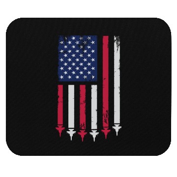 Discover US Flag Airplane Patriotic American Pilot Mouse Pads