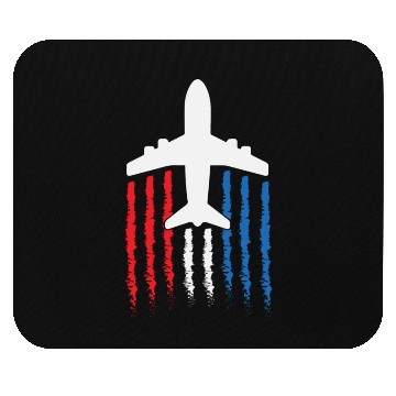 Discover US Flag Airplane Patriotic American Pilot Mouse Pads