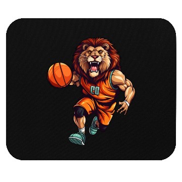 Discover Basketball lion Mouse Pads