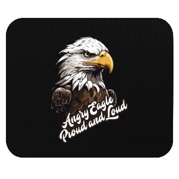 Discover Angry Eagle Proud and Loud Mouse Pads design