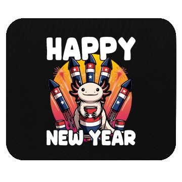 Discover Axolotl Happy New Year Mouse Pads