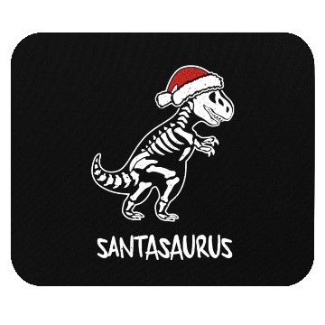 Discover Santasaurus T-Rex Dinosaur Christmas Themed Meme Mouse Pads