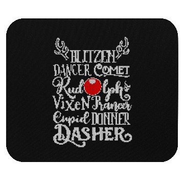 Discover Santa's Reindeer Rudolph List Vintage Christmas Me Mouse Pads