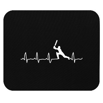 Discover Cricket Player Cricket Heartbeat Cricket Player Mouse Pads