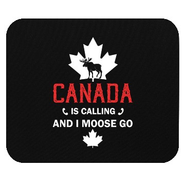 Discover Canada Moose Canadian Flag Maple Leaf Mouse Pads